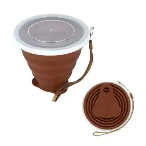 Collapsible Travel Cup - Brown - 2270ml