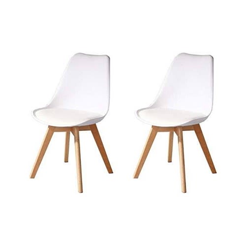 Padded Pu Leather Chair -set Of 2