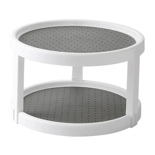 Rotating Spice Rack Organizer With Two Tiers