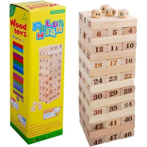 Tower Building Jenga Game - 48 Pieces