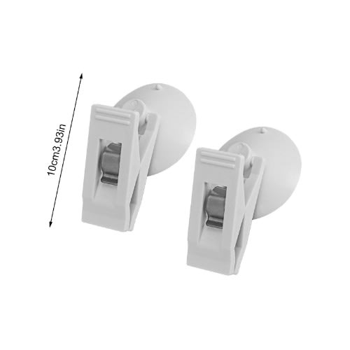 2 Pieces Of White Hooks With Suction Cups