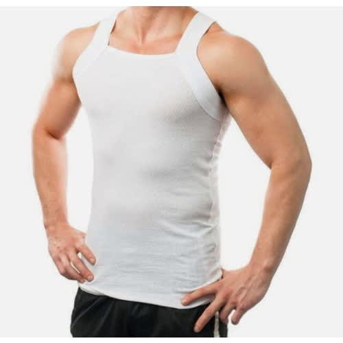 Vintage Men Tank Vest White Singlet