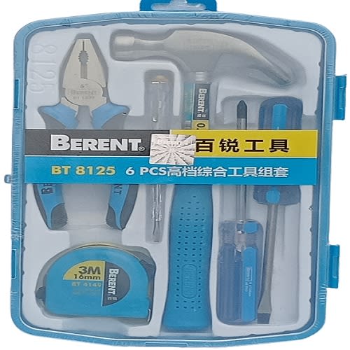 6pcs Berent Hand Repair Home Tools Box Set