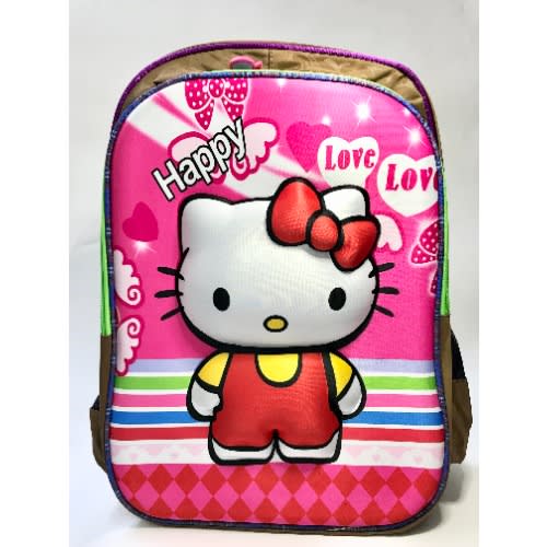 Embossed Hello Kitty School Bag For Kids
