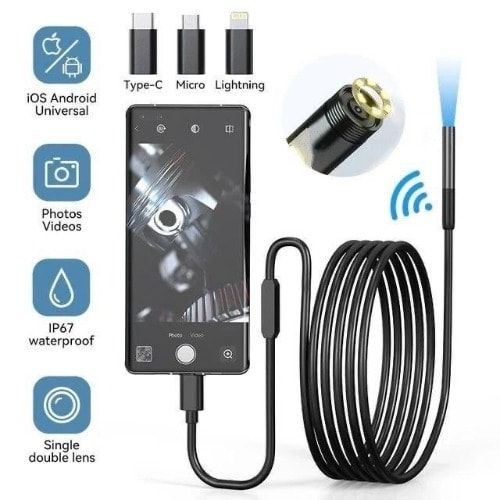 High Definition Wifi Hd Pixel Handheld Single Lens Borescope Industrial Endoscope 1920 Ins