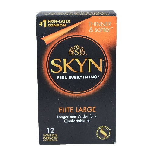 Skyn Elite Large With Silver - 12 Non Latex Condoms