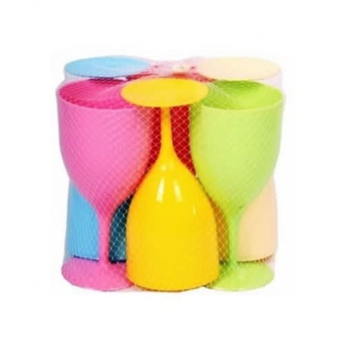 Plastic Wine Cup Set - 6 Pc