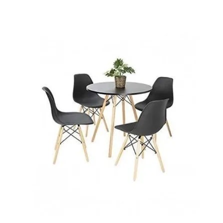 Dinning Round Table + 4 Sitting Chairs