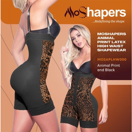 MoShaper Animal Print Latex High Waist Shapewear