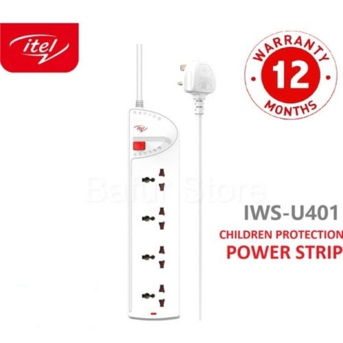 Iws-u401 4 Sockets 3m Cord Children Protection Power Strip Iws-u401 4 Sockets 3m Cord