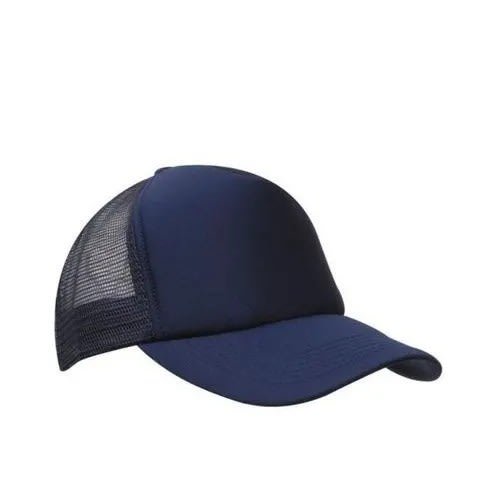 Plain  Trucker Face Cap - Navy Blue