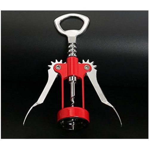 Stainless Deluxe Wine Opener - Red