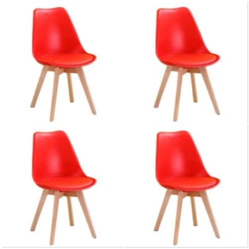 Restaurant Dining Chairs - Set Of 4 - Red