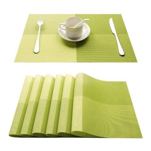 Dining Table Mat / Place Mats - 6pcs- Green