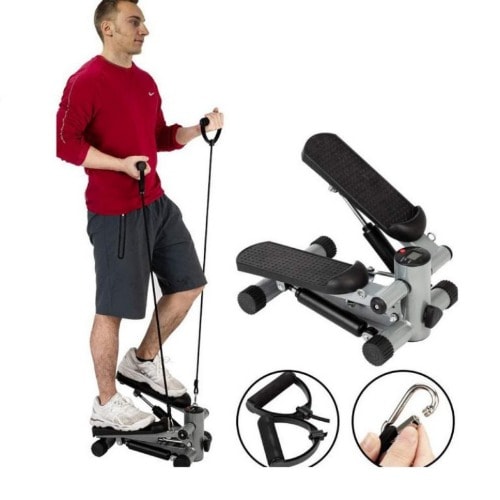 Mini Stepper Machine With Resistance Band And Lcd Monitor