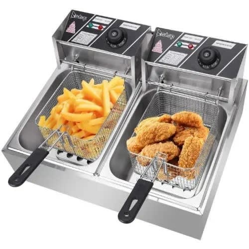 Hoffmans - Electric Double-Deep Fryer - 12L - 2500W