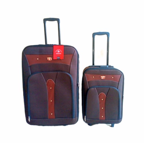 Multipurpose Trolly Luggage Traveling Box - Brown - 2 Pcs