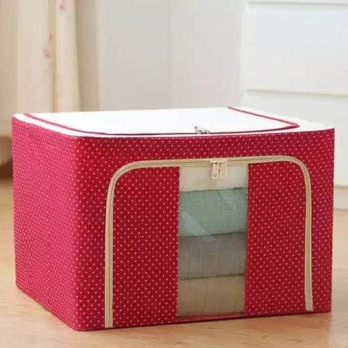Foldable Oxford Cloth Storage Box With Transparent Window - 100L