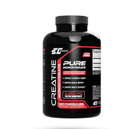 Earth's Creation Creatine Monohydrate Micronized 2250mg - 120 Capsules