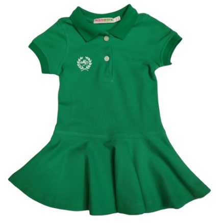 Polo Dress "FLARED"  In Green