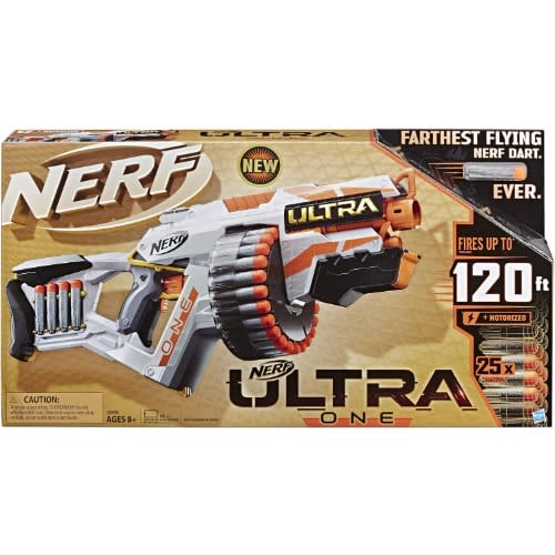 Nerf Ultra One Motorized Blaster E6595 - 25 Ultra Darts - Farthest Flying Darts Ever