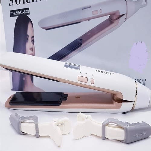 Sokany Professional Nano Hair Straightener - White  - 50W