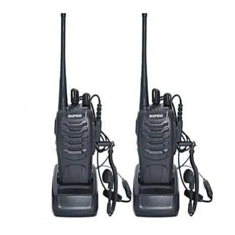 Walkie Talkie With Earpiece - Bf-888s - 2 Pieces