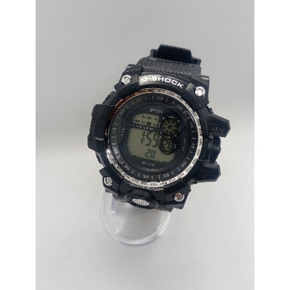 Boys Sports Watch -Silver Bezel - Black