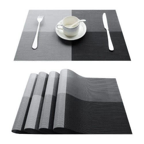 Dining Table Mat s - Grey - 6pcs