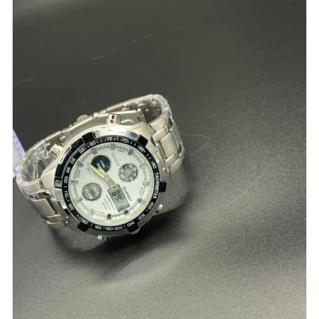 Stainless Steel Double Timer Men's Wrist Watch