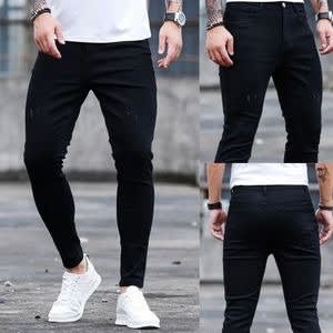 Stone Plain Jean For Men - Black