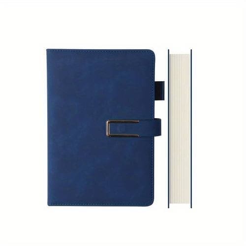 A5 Diary Notebook Journal + Pen Holder - 240 Pages/120 Sheets - Blue