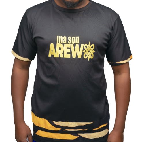 Arewa Ankara T-shirt - Black