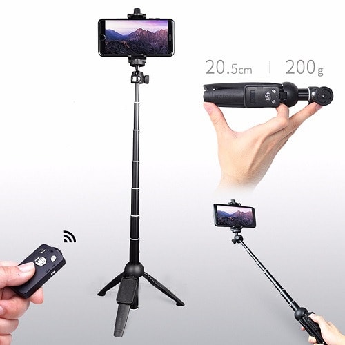 Portable Handheld Lightweight Tripod Selfie Stick With Remote Shutter