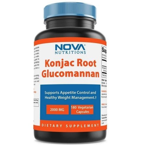 Konjac Rroot Glucomannan - Caps Digestive Health & Healthy Weight Management - 180capsules