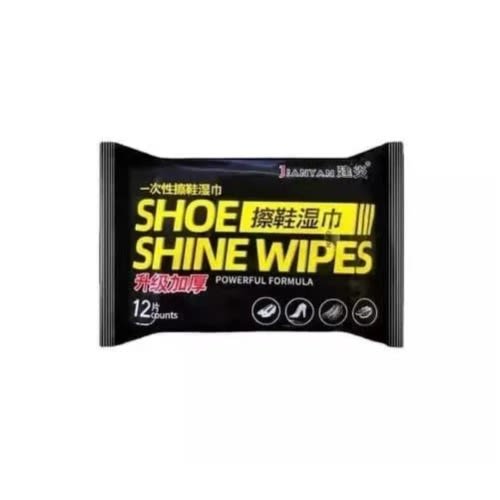 Shoe Shine & Wet Cleaning Wipes - 12 Counts
