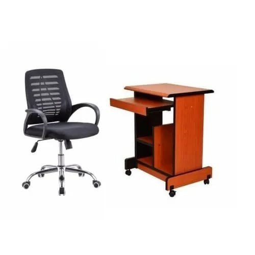 Table & Swivel Office Chair