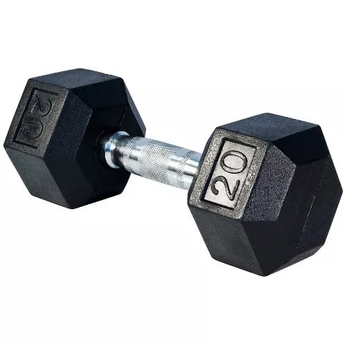 20 Rubber Hex Dumbbell