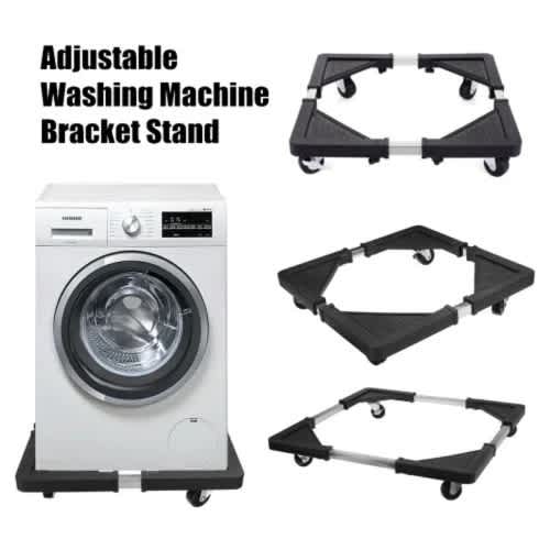 Adjustable Mobile Washing Machine + Refrigerator Stand Base/ Rack