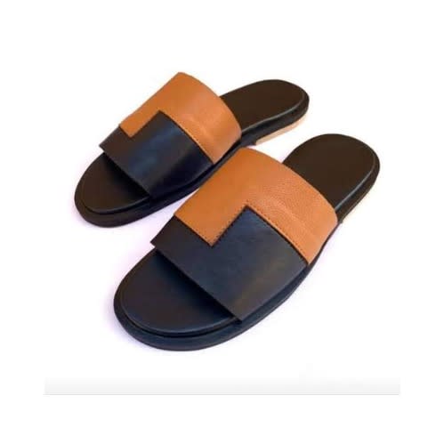 Men's Leather Pam Slippers