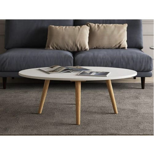 Modern Living Room Coffee Table With Wooden Legs