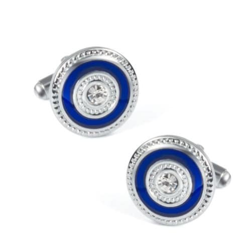 Classic Design Mens Shirt Cufflinks - Blue