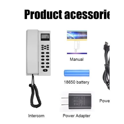 Wireless Intercom With Display - 2 Pcs