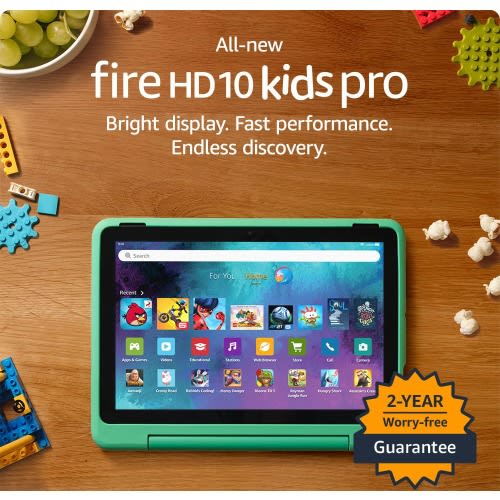 Fire HD 10 Kids Pro Tablet - 32 GB - Mint - 13th Gen - 2023 Release