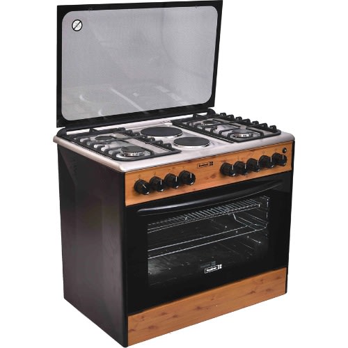 90x60cm 4 Gas Burner + 2 Hot Plate Gas Cooker With Oven And Grill