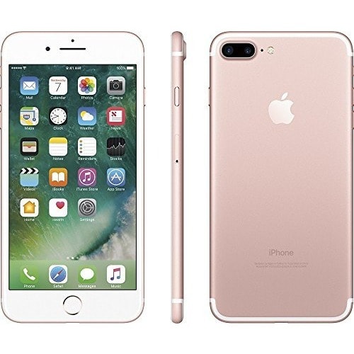 iPhone 7 Plus - 128GB - Rose Gold With Selfie Stick Pouch And Tempered Glass