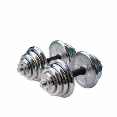 Chrome Dumbbell Set - 15kg X 2