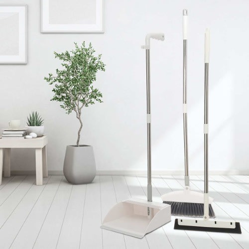 Long Handle Broom And Dustpan Broom Set With Water Squeegee