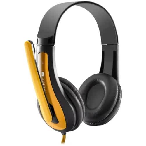 Hsc1 Wired Pc 3.5mm Jack Headset With Microphone - Black/Yellow