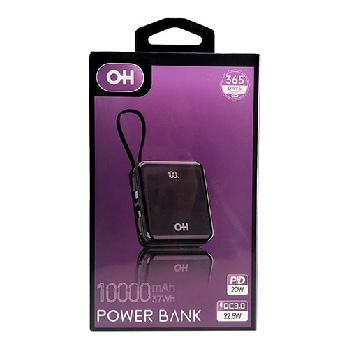 Wirelesss Led Magnetic Digital Display Power Bank - 10000mah - Black